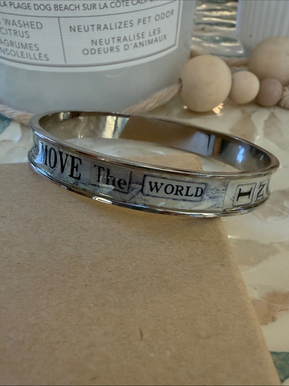 Sally Jean Eye Candy For The Soul Quote Bangle Bracelet Move The World